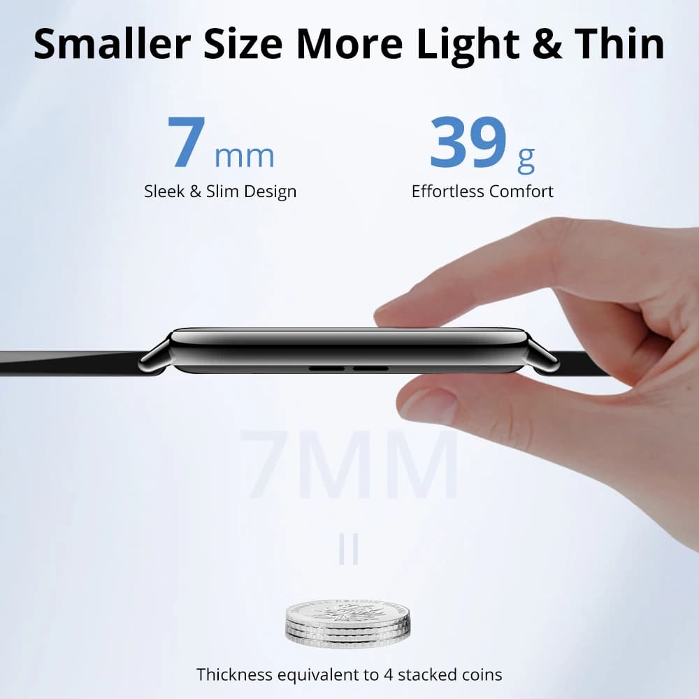 ساعة كولمي C28 اير الذكية فائقة النحافة، شاشة AMOLED 1.93 بوصة، إدارة صحة المرأة، ساعة أنيقة لهواتف iOS - 4