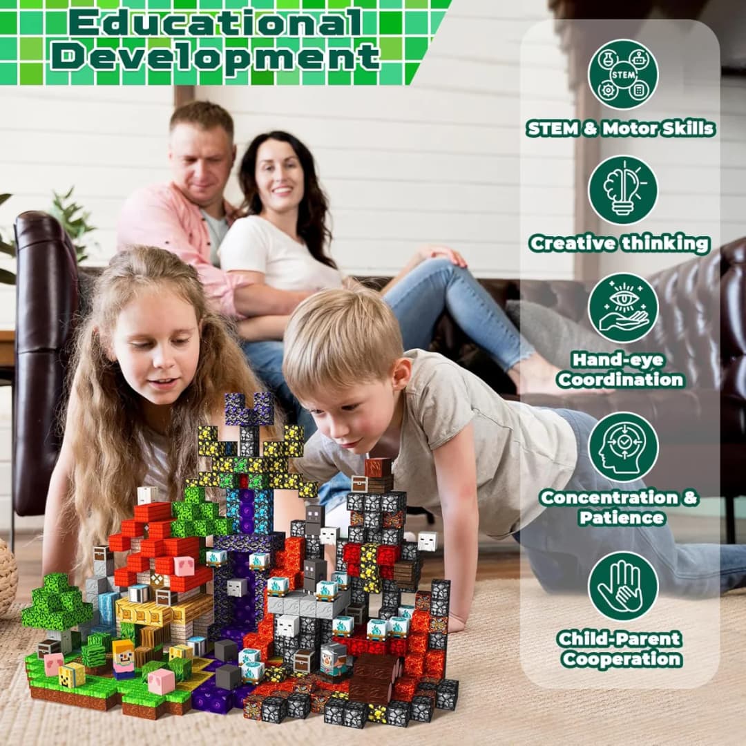 New Magnetic Building Blocks Magnet World Ender Sword Construction Brick Cube STEM Sensory Toy Set Gift for Boy Girl Children - 4