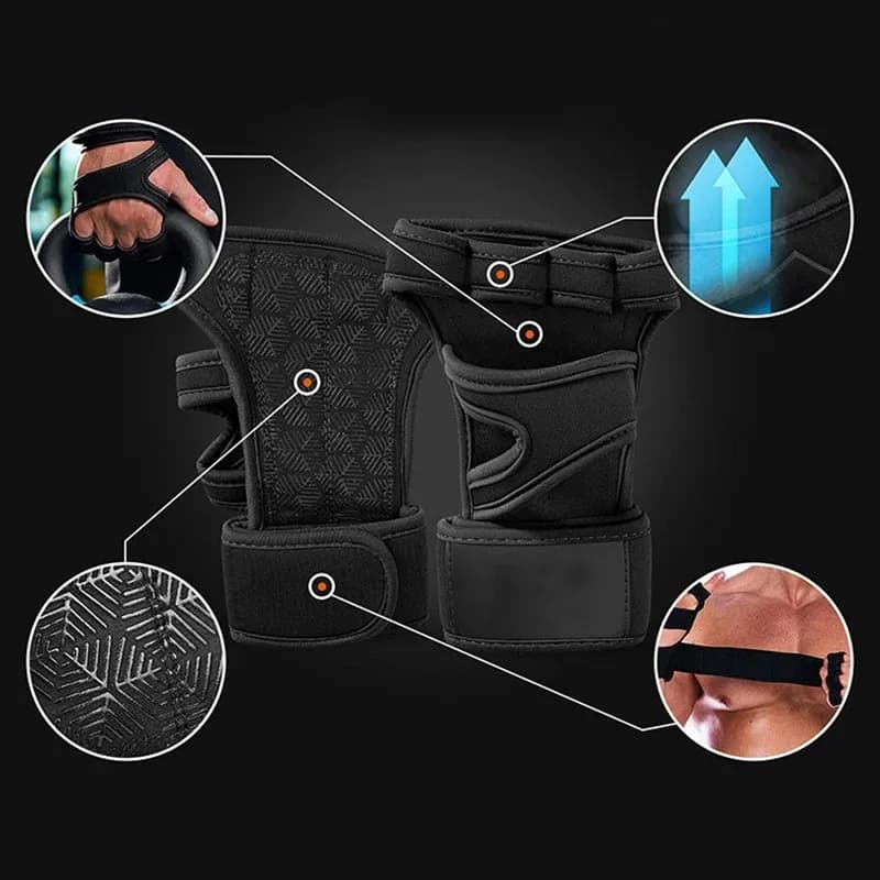 Training Sport Gloves for Men Women Workout Gloves Fitness Body Building Weightlifting Gym Hand Wrist Palm Protector Gloves - 3