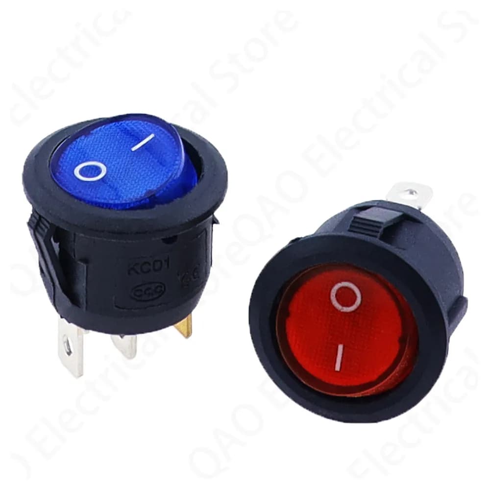 1PCS 12v led switch 20A 12V Light Switch Power Switch Car button lights ON/OFF 3pin Round Rocker Switch - 4