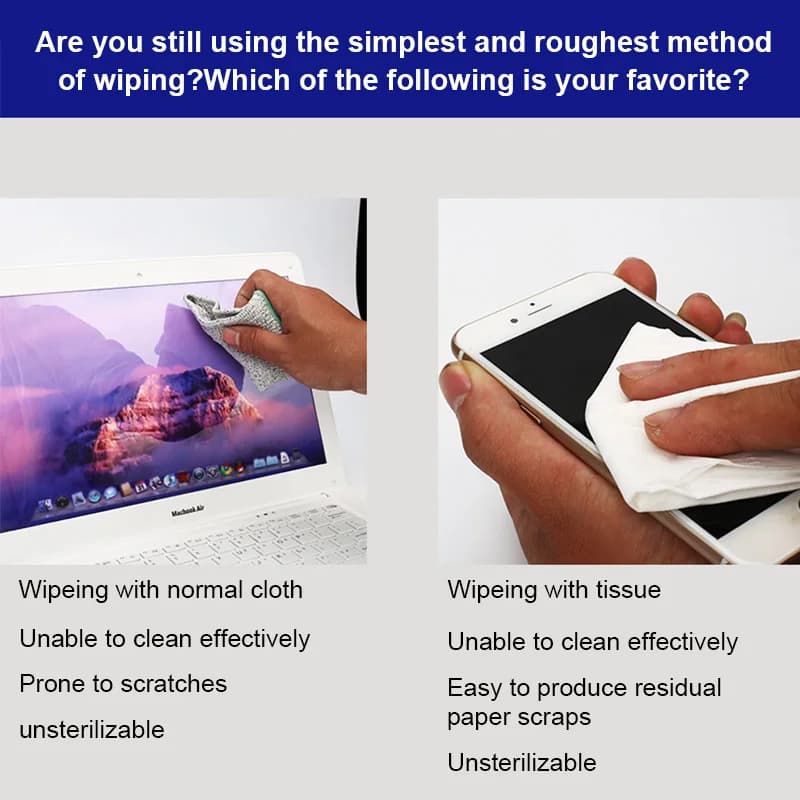 قطعة قماش خالية من الغبار MECHANIC HK5090، 10*10 سم، مناديل تنظيف ناعمة من الألياف الدقيقة، قماش غير مسبب للغبار لتنظيف وإصلاح شاشات LCD للهواتف - 6