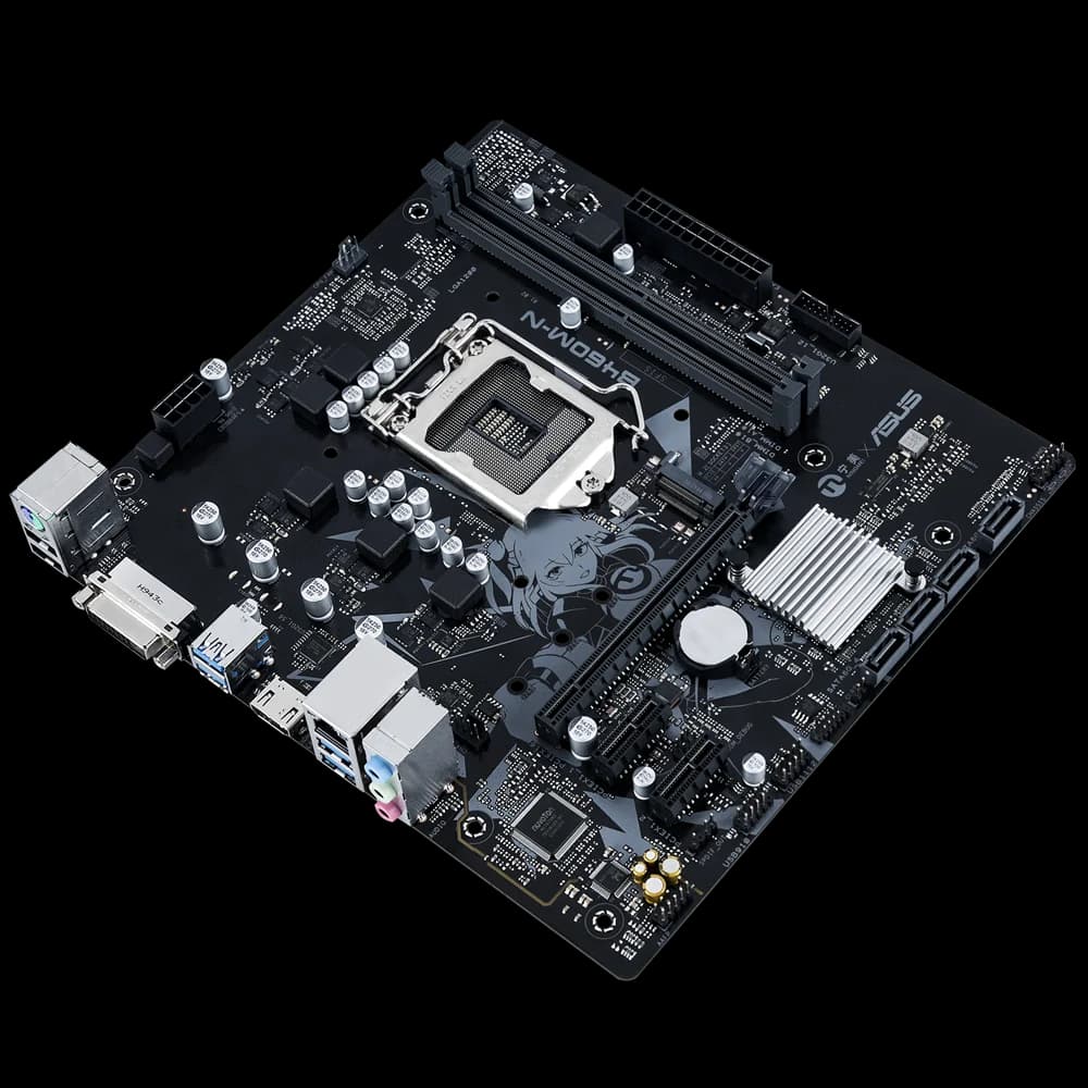 لوحة أم ASUS B460M-N بمقبس LGA 1200 وذاكرة DDR4 تدعم معالجات Core i3-10100 و10400 و10700 و10900 - 2