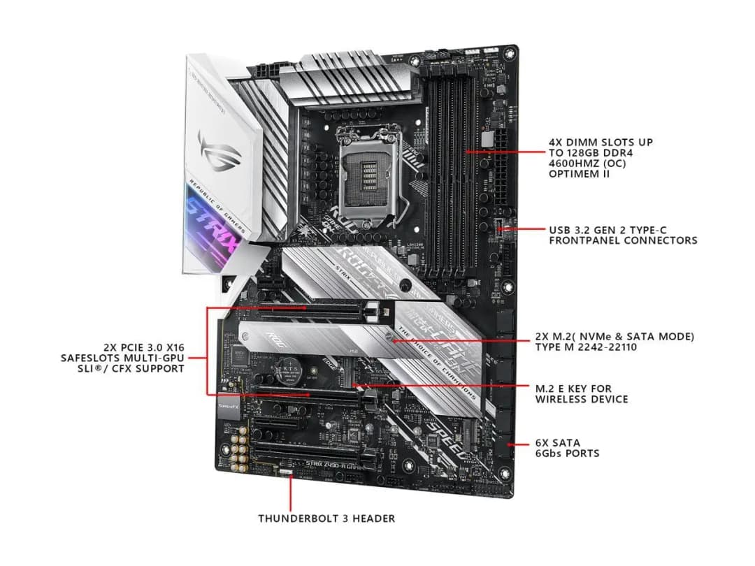 لوحة أم ASUS Z490-A GAMING LGA 1200 Z490 SATA 6Gb/s ATX من إنتل - 4