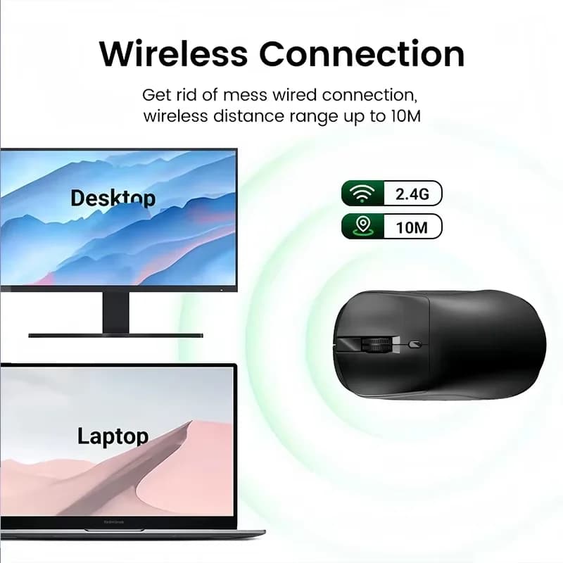 ماوس لاسلكي 2.4G بلوتوث 5.4 ماوس ألعاب مريح 800-1200-1600 DPI ماوس قابل لإعادة الشحن لأجهزة الكمبيوتر المحمول - 5