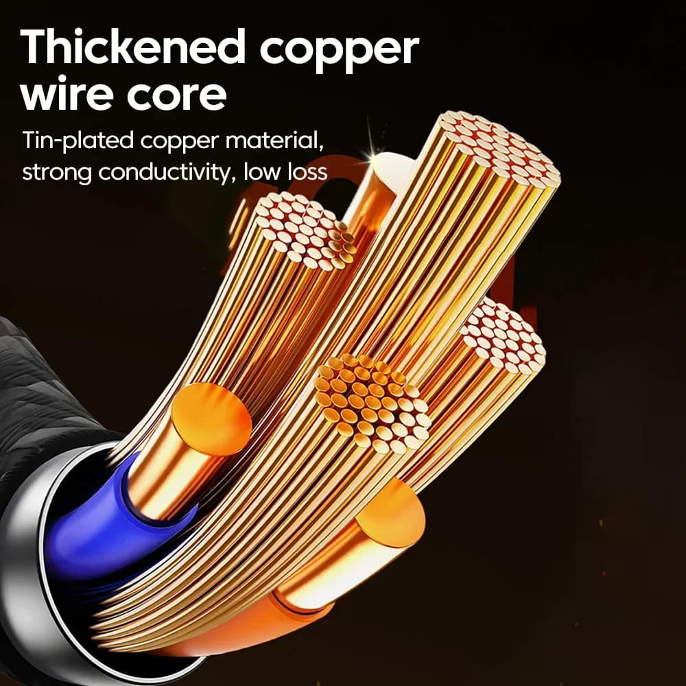 كابل شحن سريع NNBILI 240 واط من نوع USB C، كابل نايلون مضفر شفاف من نوع C، شاحن عالي السرعة لهواتف Samsung وHuawei وMi - 5