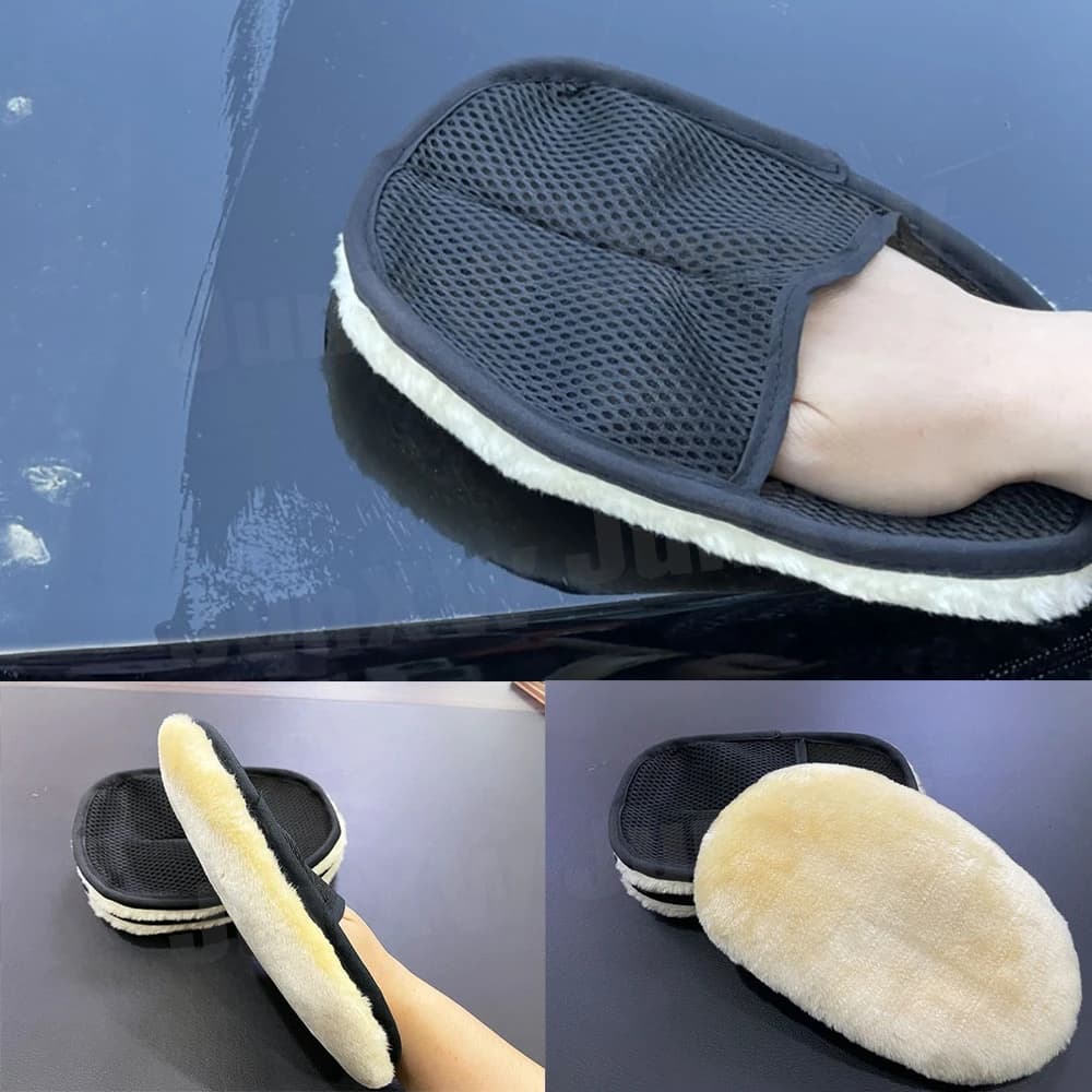 Car Washing Imitation Wool Gloves Thickened Plush Car Wiping Gloves Car Cleaning Supplies Waxing and Polishing Washer Products - 5