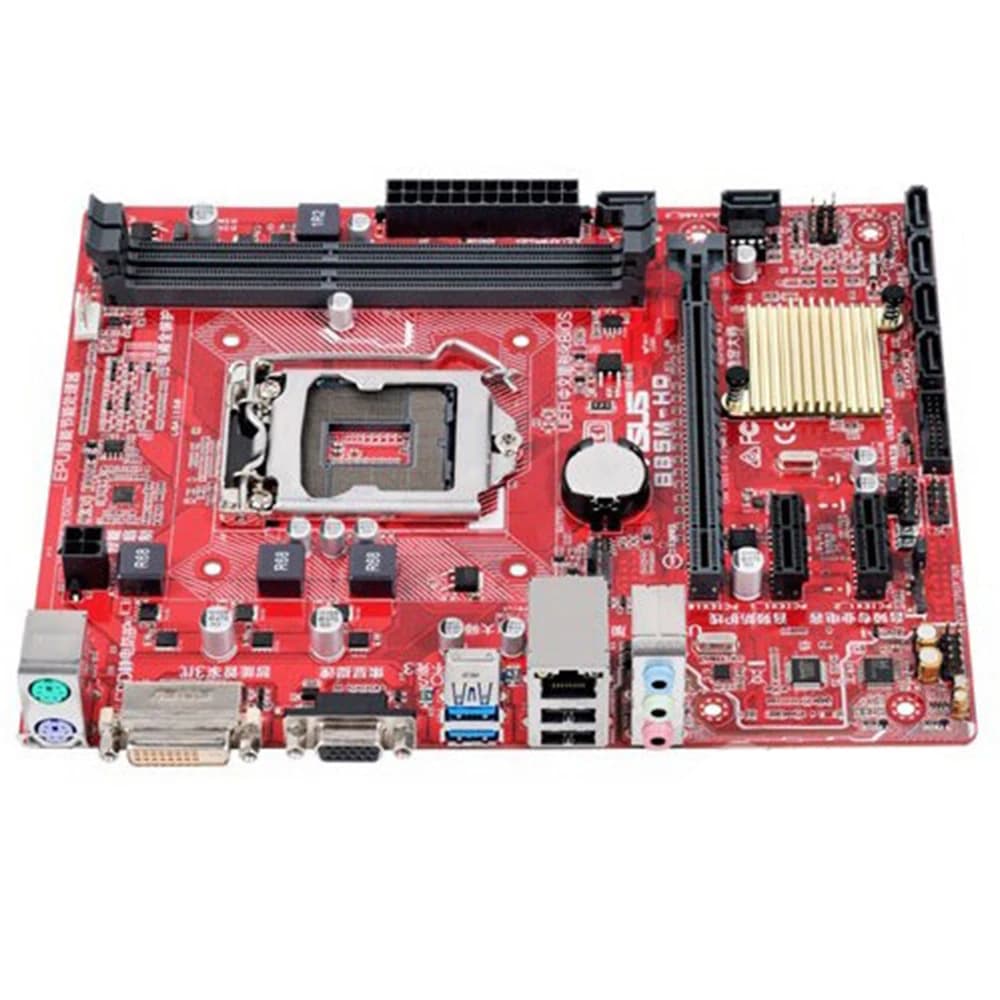 لوحة أم ASUS B85M-HQ بمعالج Intel B85 ومقبس LGA 1150 تدعم معالجات 4150 و4690 و4570 و4170 و4130 و4340 و4460 و4590 و4770 بذاكرة DDR3 سعة 16 جيجابايت ومقياس Micro ATX - 2
