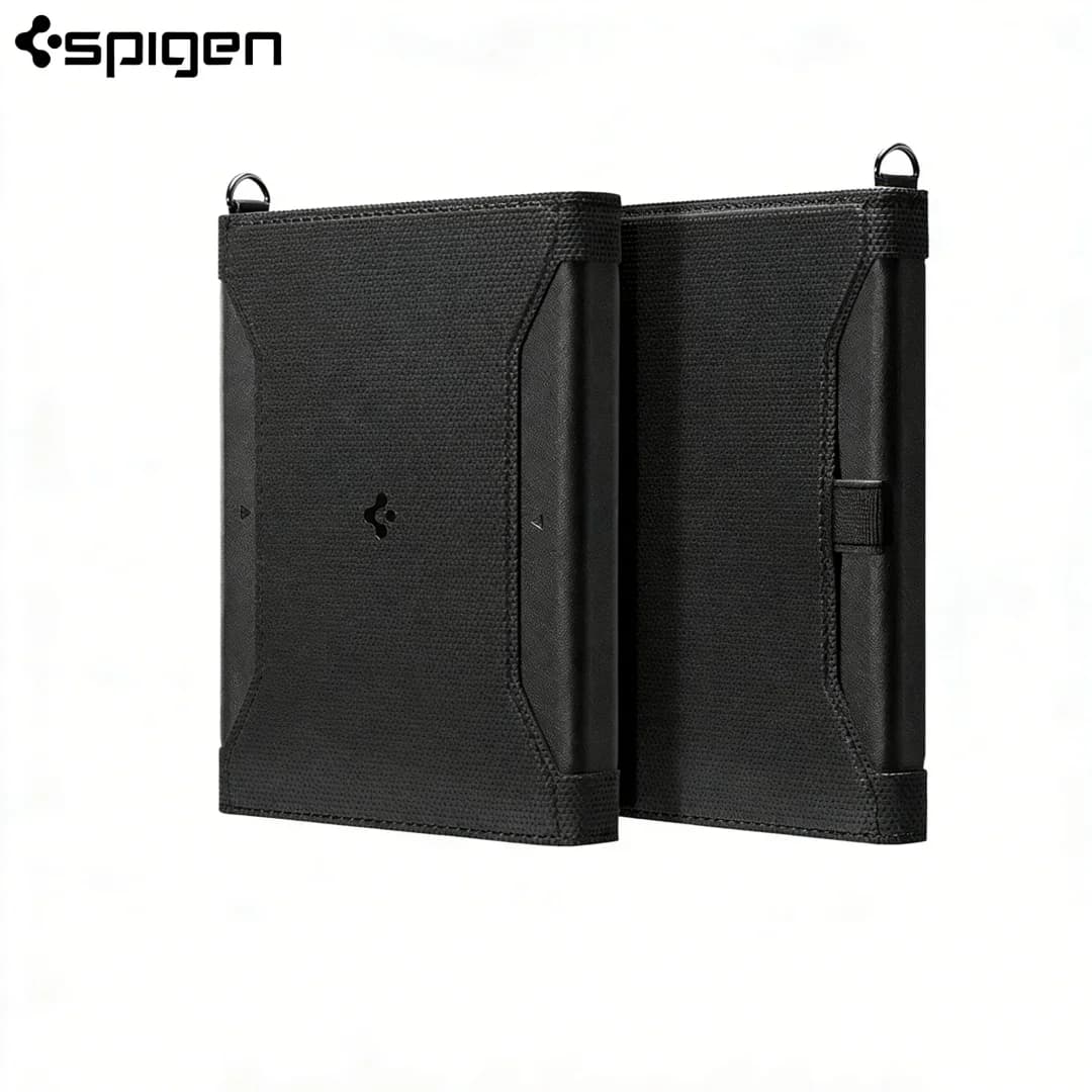 حافظة جواز سفر عالمية من Spigen مع حجب RFID، محفظة أصلية، حماية من السرقة والسقوط، هدية حافظة بطاقات - 3