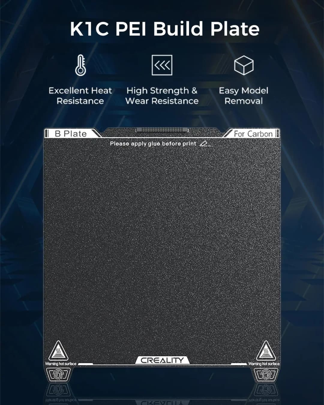 لوحة بناء Creality K1C مقاس 235x235 مم، ورقة PEI مغناطيسية مرنة من الفولاذ الربيعي لطابعات K1/K1C/Ender 3/Ender V3 KE/SE - 2