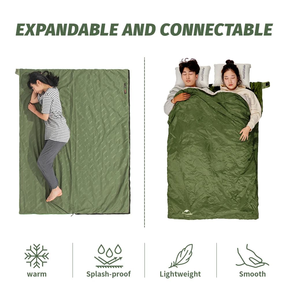 كيس نوم Naturehike lw180 خفيف الوزن من القطن لفصل الربيع والصيف مناسب للمشي والتخييم في الهواء الطلق - 4