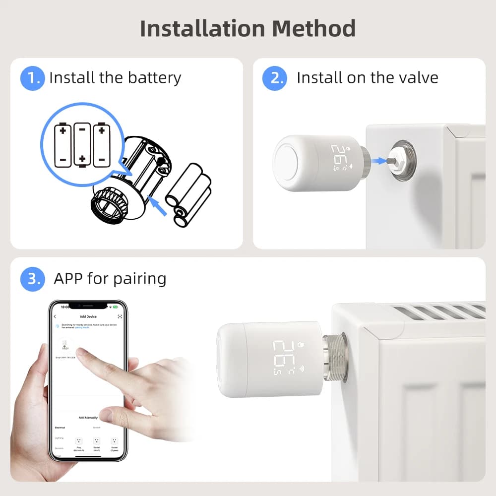 AVATTO Tuya 1-6 قطع صمام مشغل مبرد ترموستاتي ذكي للتحكم في درجة الحرارة يعمل مع Alexa وGoogle Home - 3