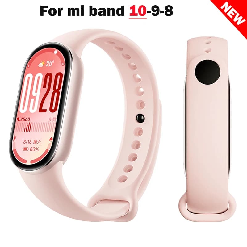 New Silicone Strap for Xiaomi Mi Band 10 9 8 NFC Strap Sports Rubber Bracelet pulseira Correas Smart Band 10 9 8 Accessories - 6