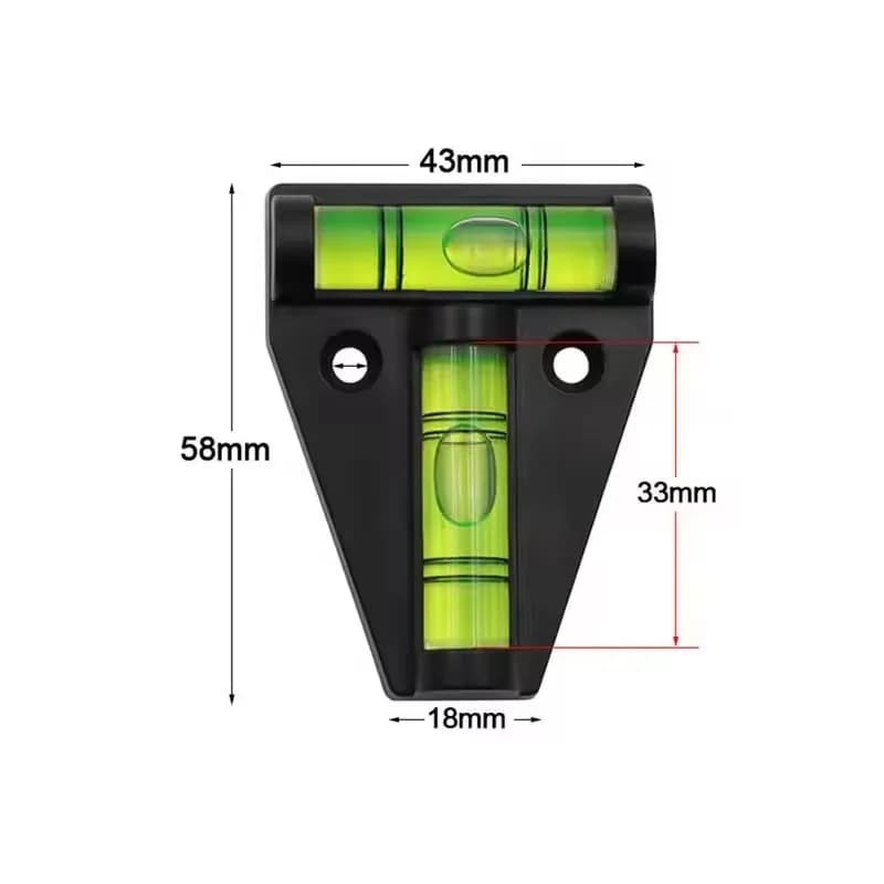 T-Type Spirit Level Plastic Measuring Vertical And Horizontal Adjuster Scope Triangle Level Measuring Kit for Caravan Camper - 6