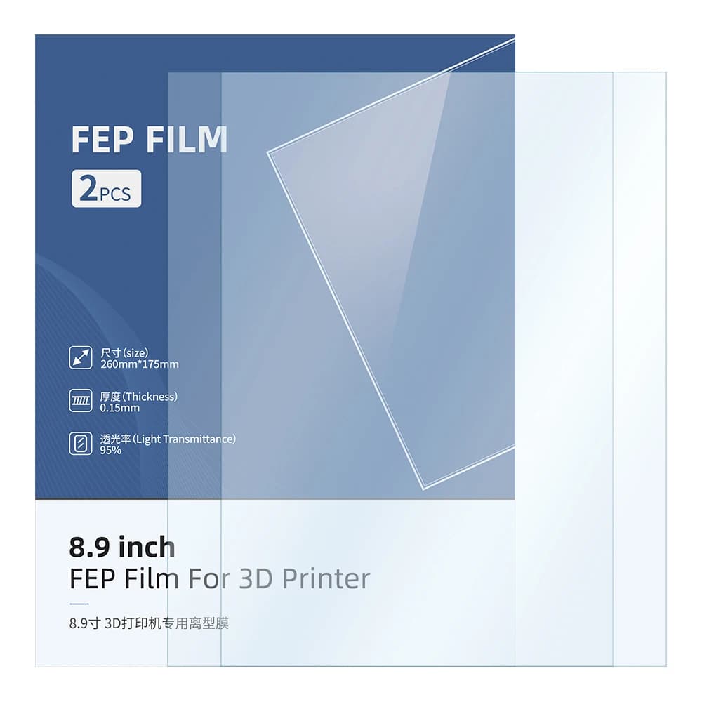 فيلم FEP من ANYCUBIC، 2 قطعة/مجموعة، لطابعات Photon Mono X، Photon X 6K، M3 Plus، راتنج ثلاثي الأبعاد - 3