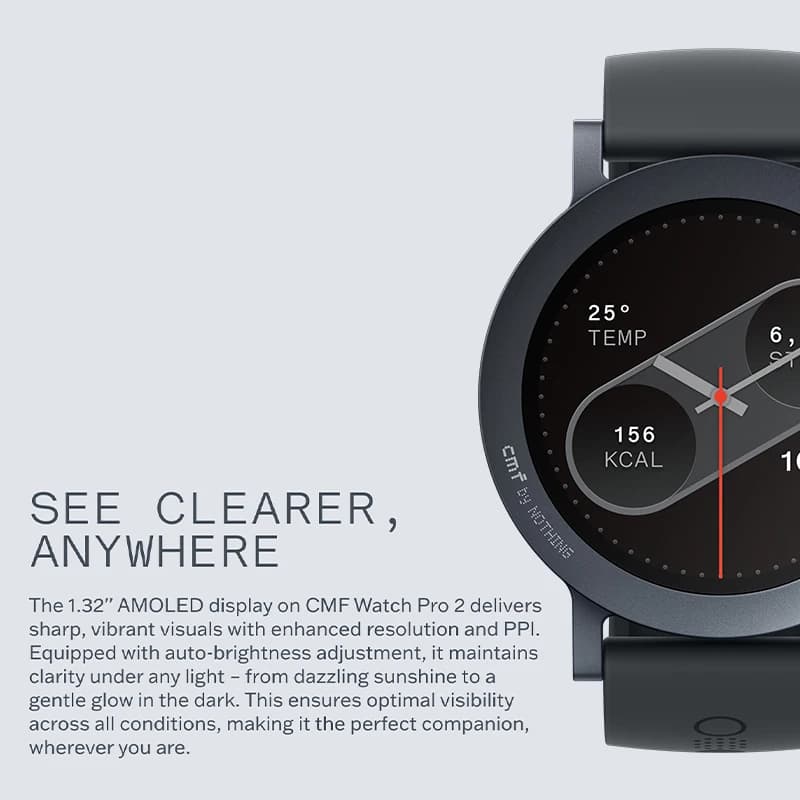 Global Version Nothing CMF Watch  Pro 2 1.32”AMOLED 120 Sports Modes Multi-system GPS Bluetooth calls with AI Noise Reduct - 5