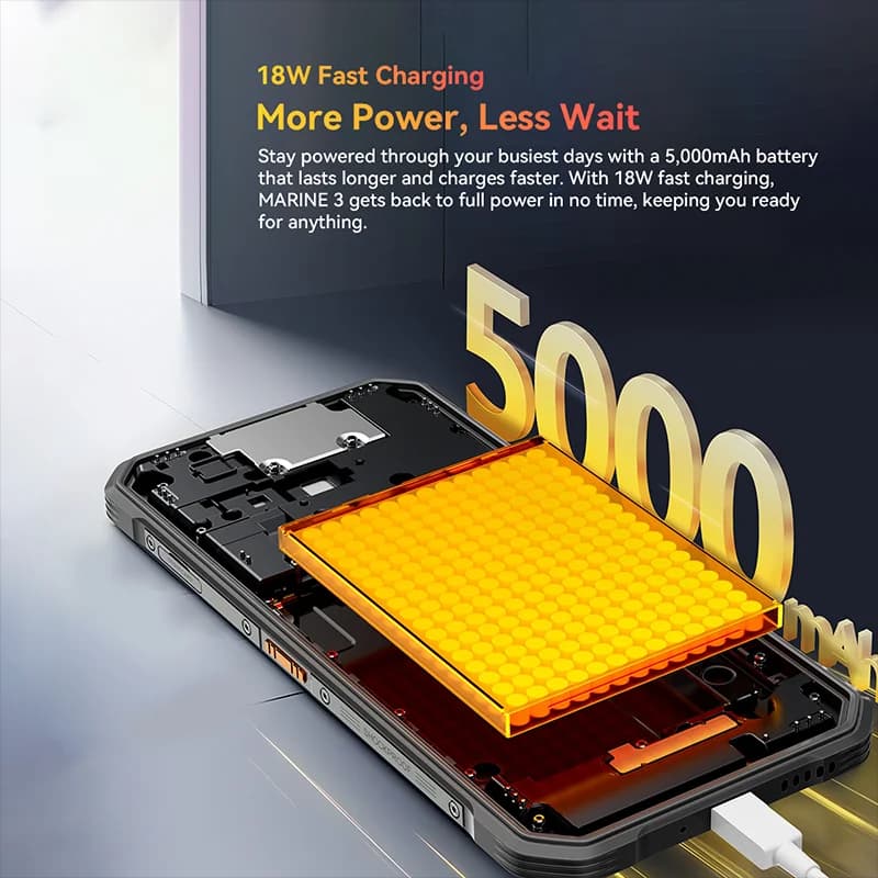 Blackview Oscal MARINE 3 Rugged Smartphone 6.56-inch HD+ IPS 90Hz Display  Android 16 MTK Helio G81 NFC 5000mAh 256GB Cellphone - 4