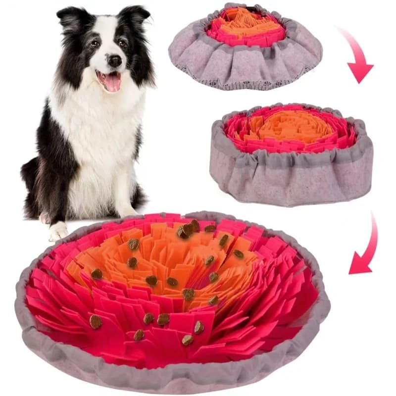 Washable Felt Pet Sniffing Pad Foldable Dog Slow Feeding Mat Toy Dog Training Snuff Mat - 2