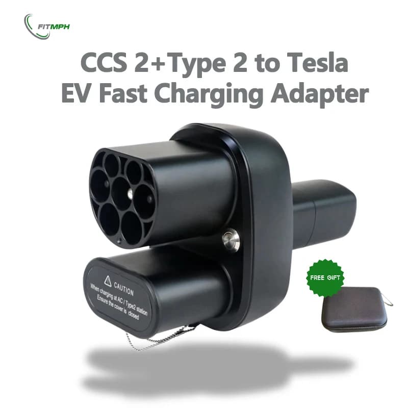 محول FITMPH CCS2+ من النوع 2 إلى NACS تيسلا، محول 2 في 1 بقدرة 250 كيلووات لجميع الموديلات، تيار أقصى 250 فولت 32 أمبير لكابل شحن السيارات الكهربائية