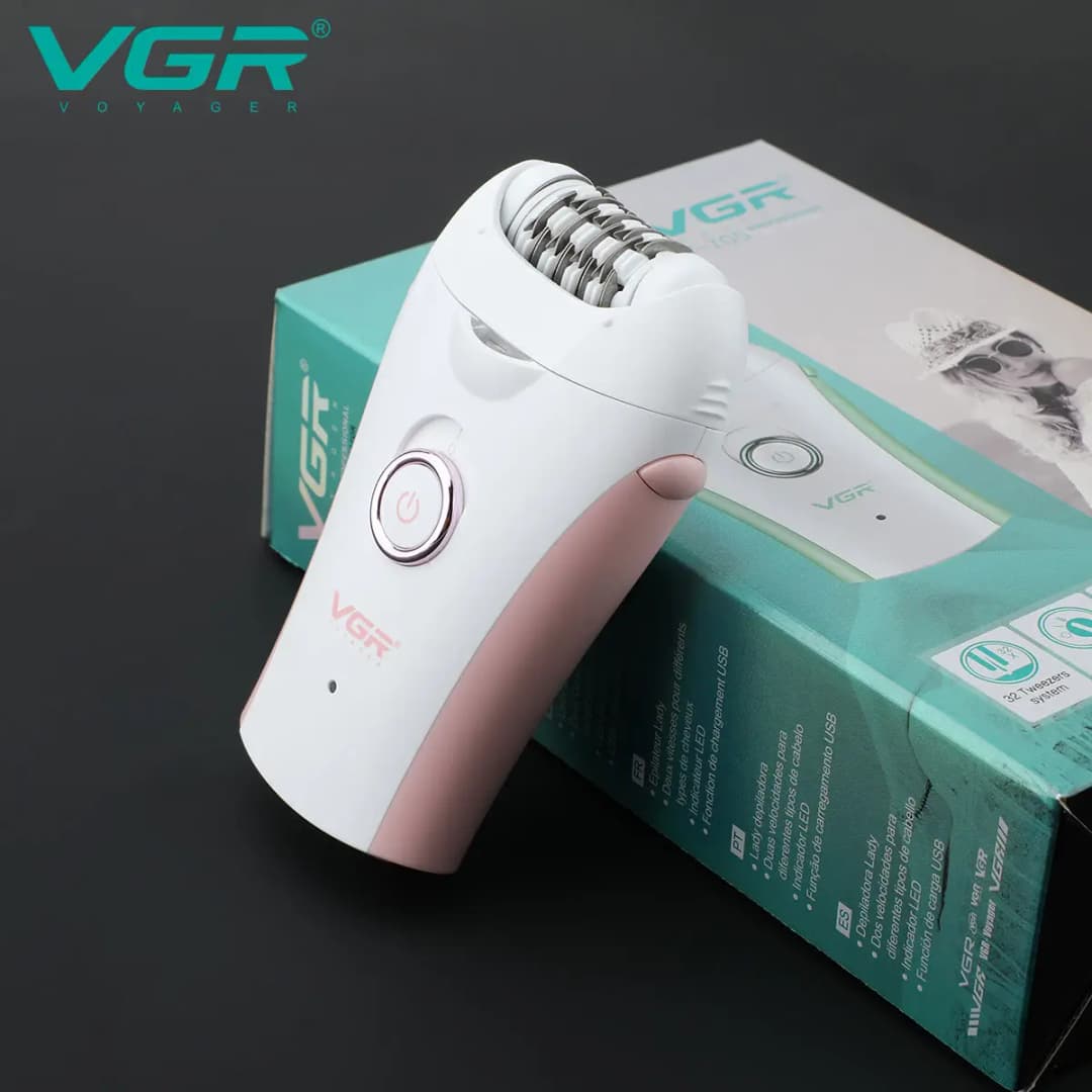 VGR 705 Epilator Professional Epilator Hair Remover Rechargeable Hair Remover Women Hair Remover Portable Electric Epilator - 3