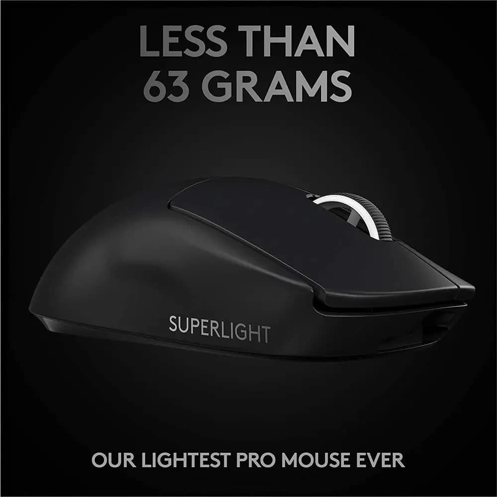 ماوس ألعاب لاسلكي Logitech PRO X SUPERLIGHT، خفيف الوزن 63 جرام، شحن، قابل للبرمجة على نطاق واسع - 6