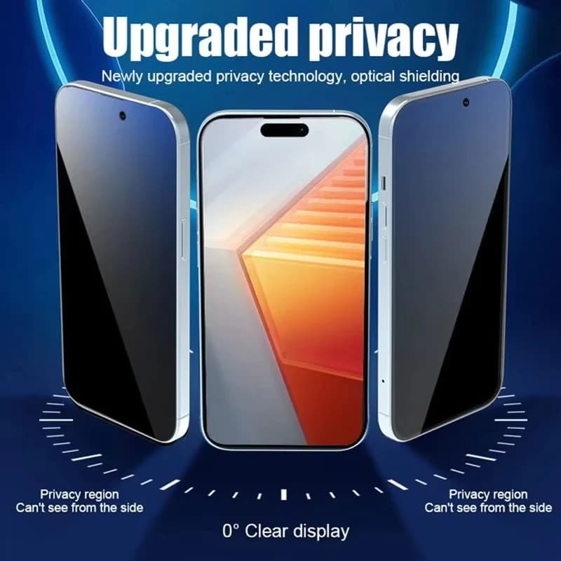 واقي شاشة خصوصية بطبقة طاردة للزيوت لهواتف آيفون 17 برو ماكس 16 15 13 11 14 12 اير 16E ميني SE 7 XR مع تركيب خالي من الغبار - 2
