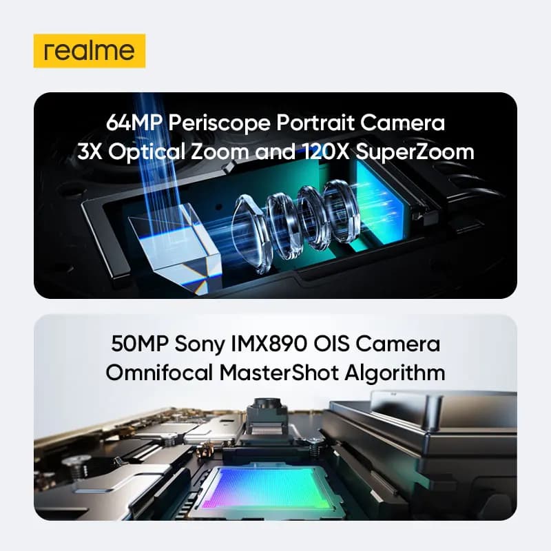 تخفيضات: هاتف Realme 12 Pro Plus 5G بكاميرا بورتريه بيريسكوب 64 ميجابكسل وكاميرا Sony IMX890 بدقة 50 ميجابكسل مع مثبت بصري ومعالج Snapdragon 7s Gen 2 - 3