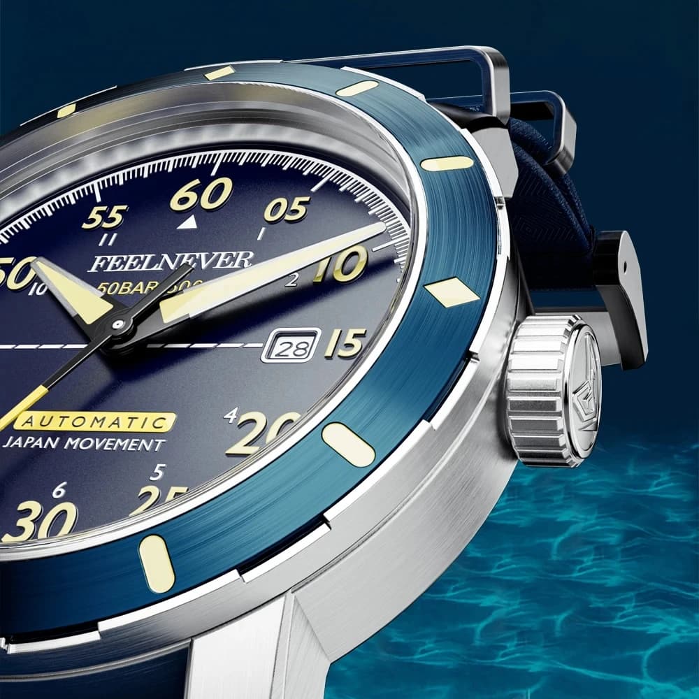 LIGE New Sapphire Design Watch Men FeelNever Brand Luxury 8215 Professional 50Bar Outdoor Sport Men Automatic Mechanical Watches - 3