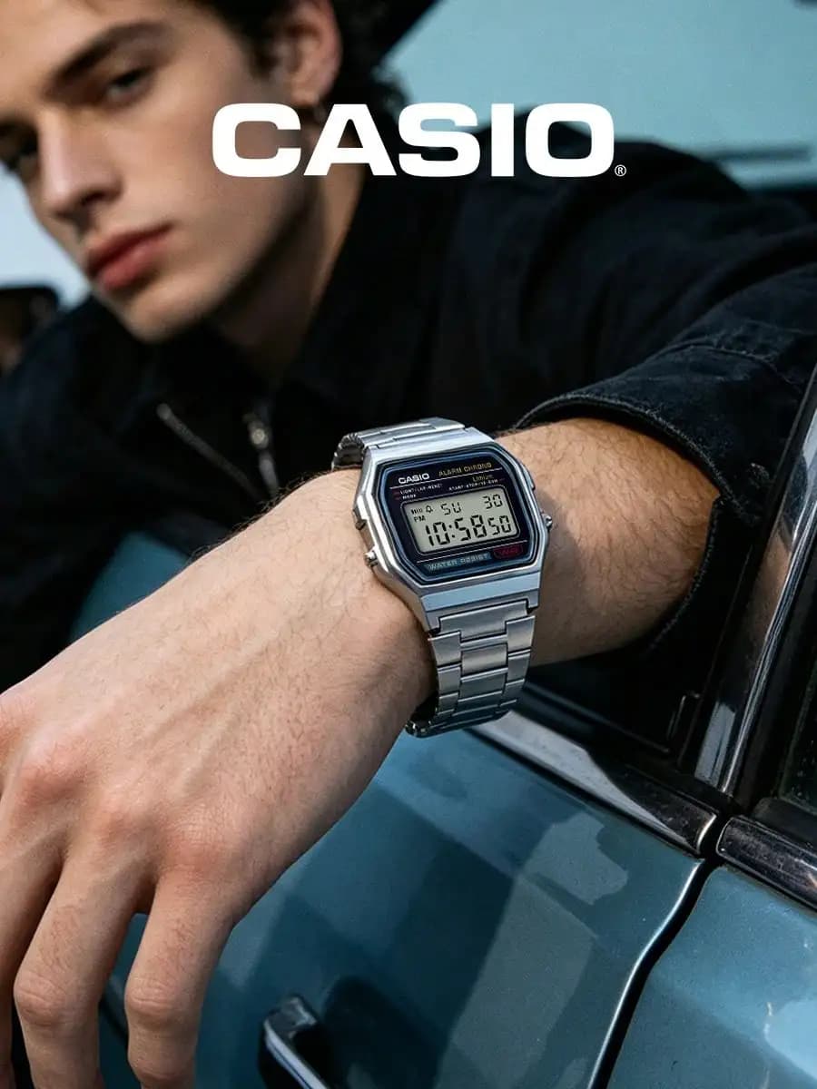 CASIO Watch for Men Women Vintage Digital Watches Retro Small Square Silver Stainless Steel Electronic Sport Relogio Masculino - 3