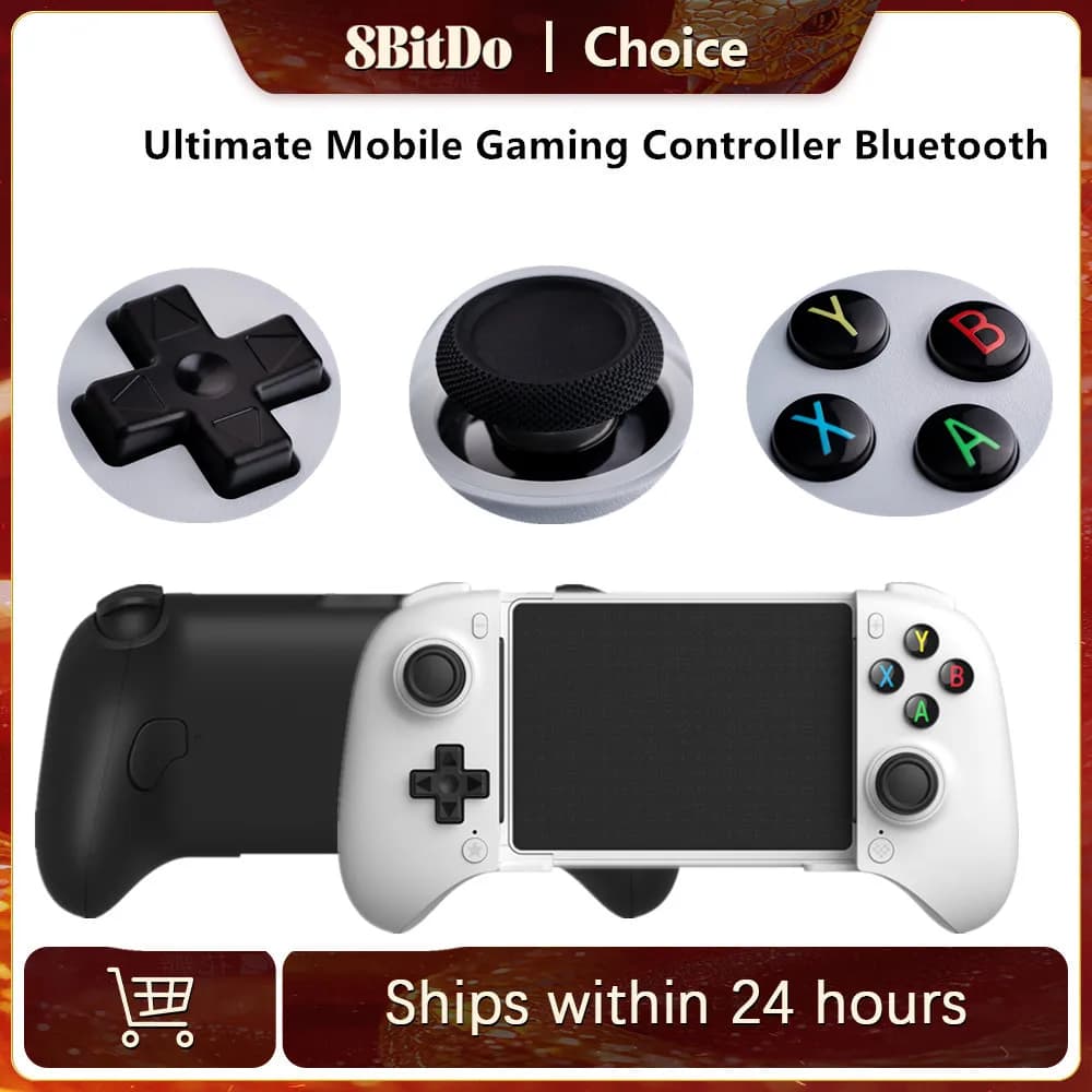 وحدة تحكم الألعاب المحمولة النهائية من 8BitDo، ذراع تحكم بلوتوث يناسب الأجهزة المحمولة بطول يتراوح من 100 ملم إلى 170 ملم لنظام أندرويد 9.0