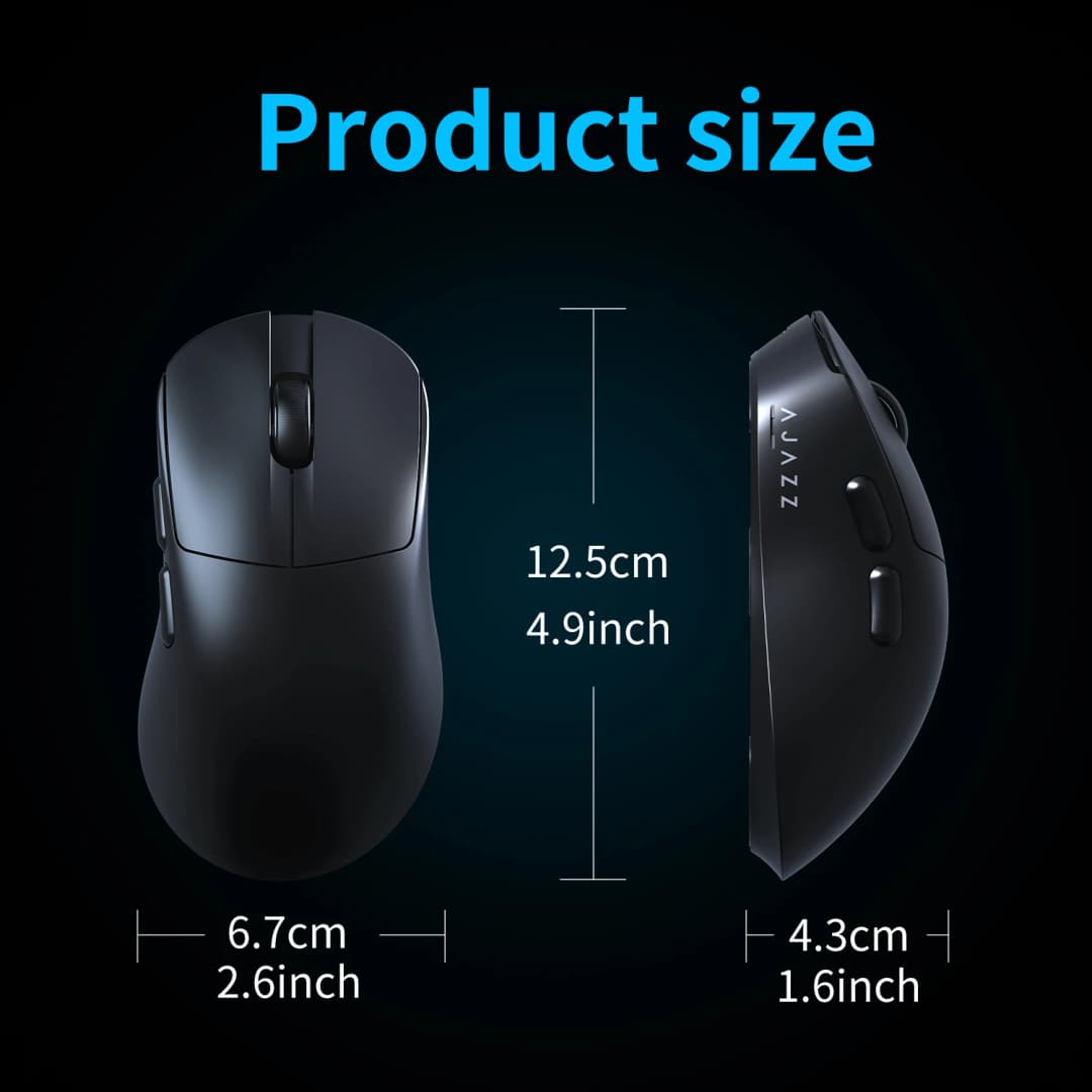 ماوس ألعاب لاسلكي AJAZZ AJ179 v2 MAX، معدل استطلاع 1K، تصميم خفيف الوزن، مستشعر PAW3311 مريح - 3