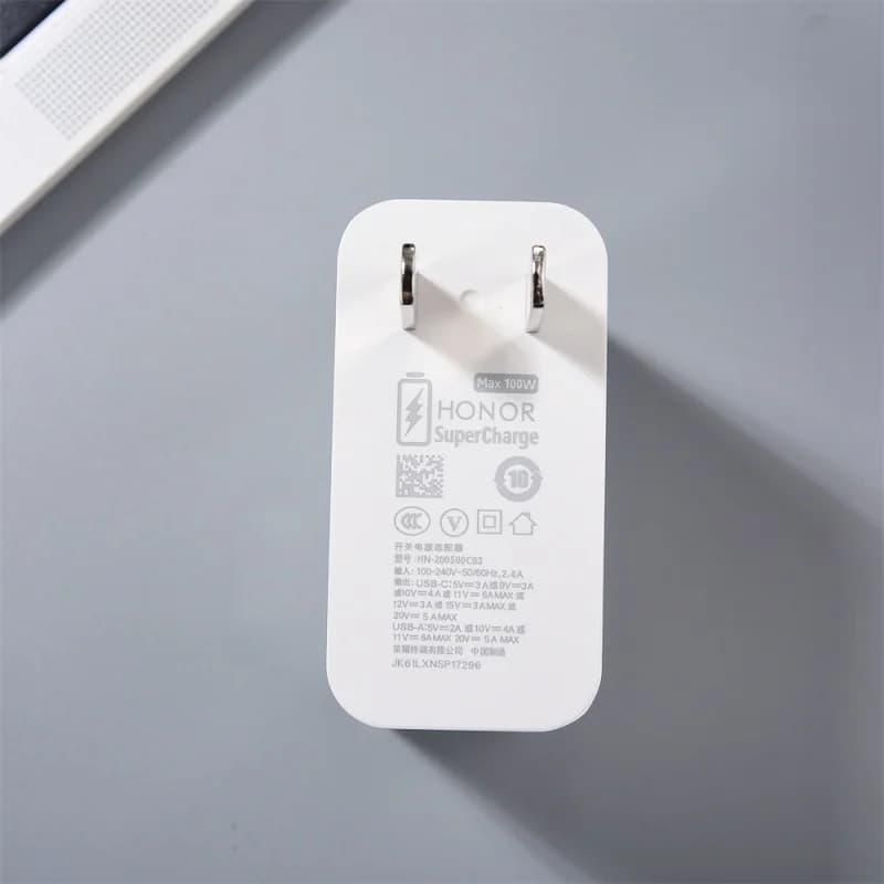 شاحن هونر 100 واط EU سوبر تشارج PD/QC 3.0 بمنفذين للشحن السريع لهونر 400 300 200 100 برو ماجيك 7 6 مع كابل Type C بطول 1/1.5/2 متر - 5