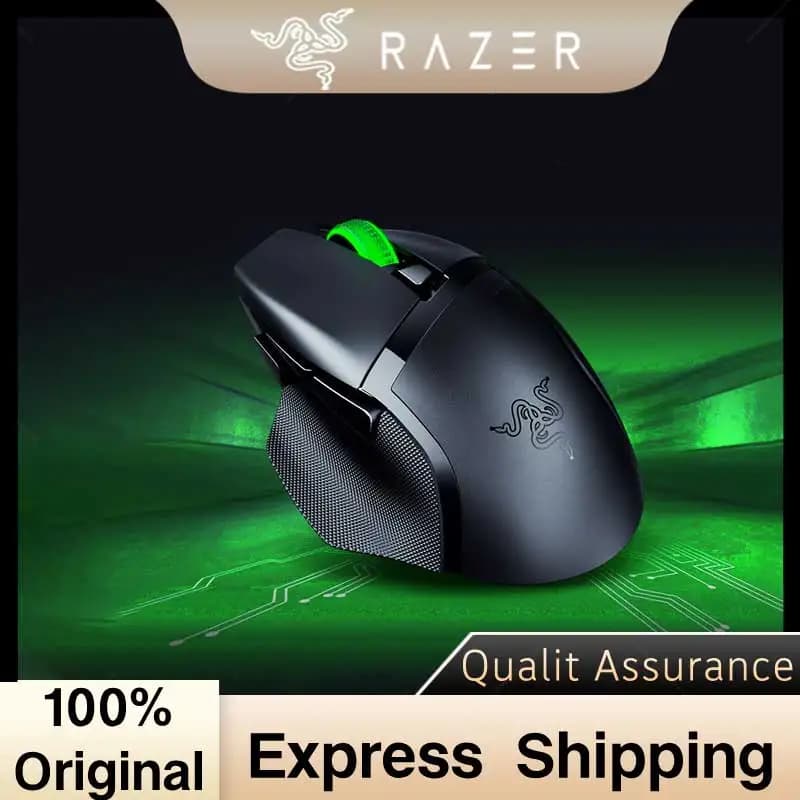 ماوس الألعاب اللاسلكي Razer Basilisk V3 X HyperSpeed - مستشعر بصري 18K DPI، إضاءة Chroma RGB