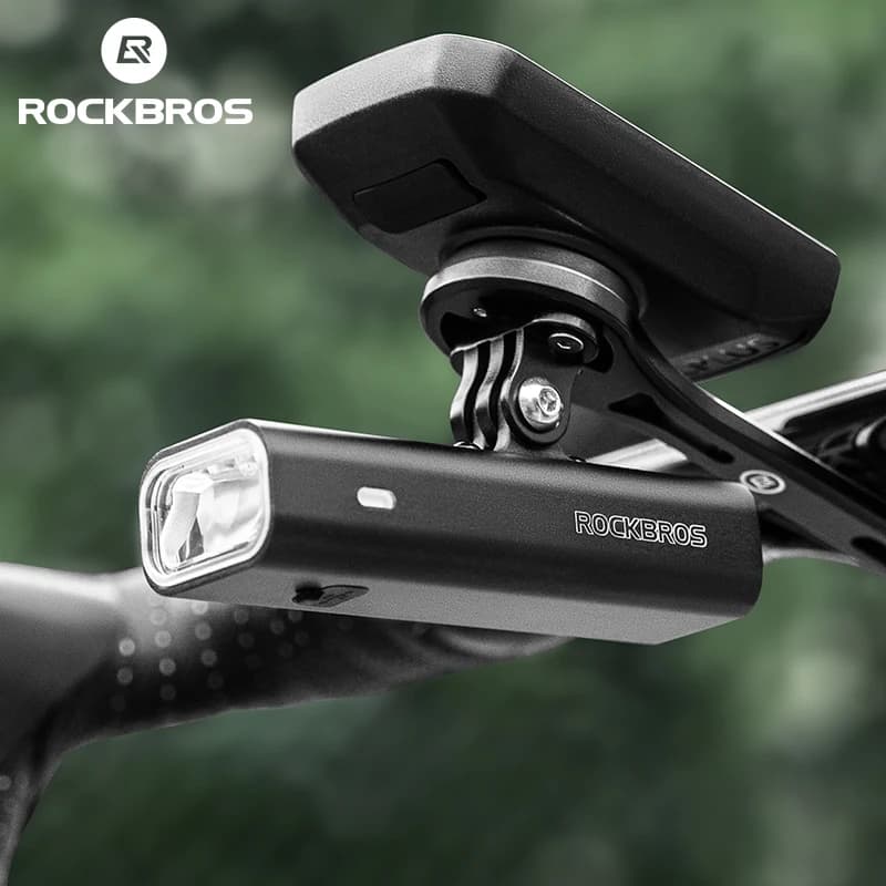إضاءة أمامية للدراجات ROCKBROS مقاومة للماء IPX6، قابلة لإعادة الشحن Type-c، مصباح LED معلق 400/800LM من الألمنيوم - 4