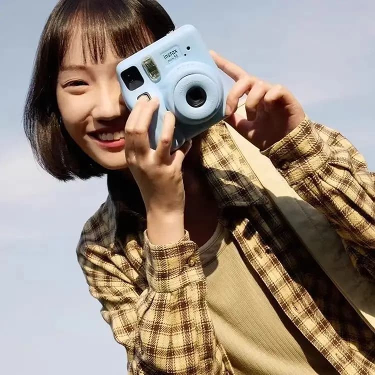 Fujifilm Instax Mini SE Mini 7 + Instant Camera Film Cam Auto-focusing Wrist Strap Birthday Gift for Girls New Year Festival - 4