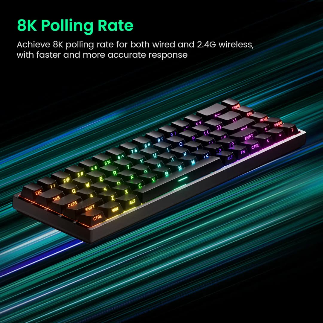 Akko MonsGeek FUN68 FUN60 PRO & MAX HE لوحة المفاتيح المغناطيسية 60% 65% لوحات مفاتيح الألعاب الزناد السريع 8K لوحة المفاتيح المخصصة ألعاب الرياضات الإلكترونية - 4