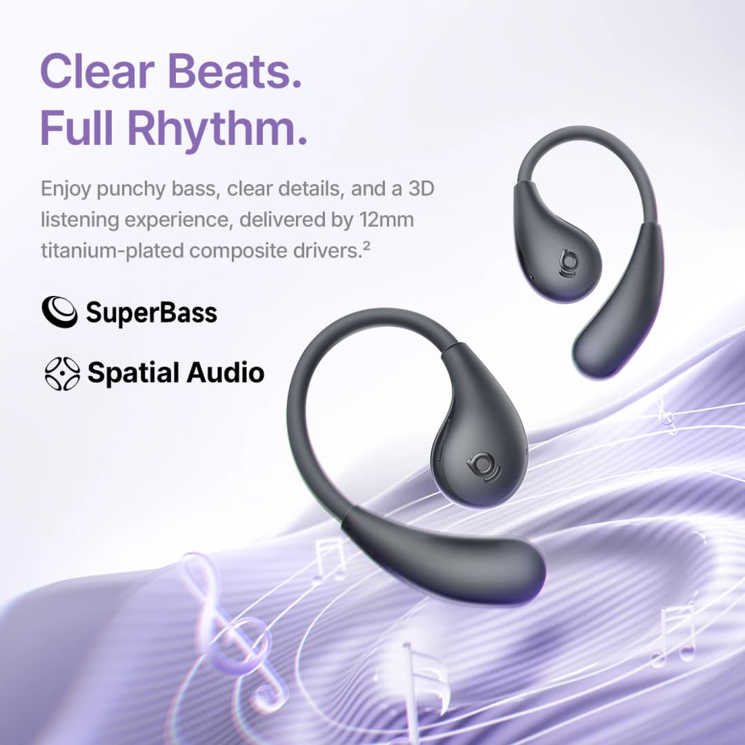 سماعات أذن رياضية لاسلكية Baseus Bowie MF1/Eli 15i بتقنية Bluetooth 5.4 وخطافات أذن وبطارية تدوم 60 ساعة - 5