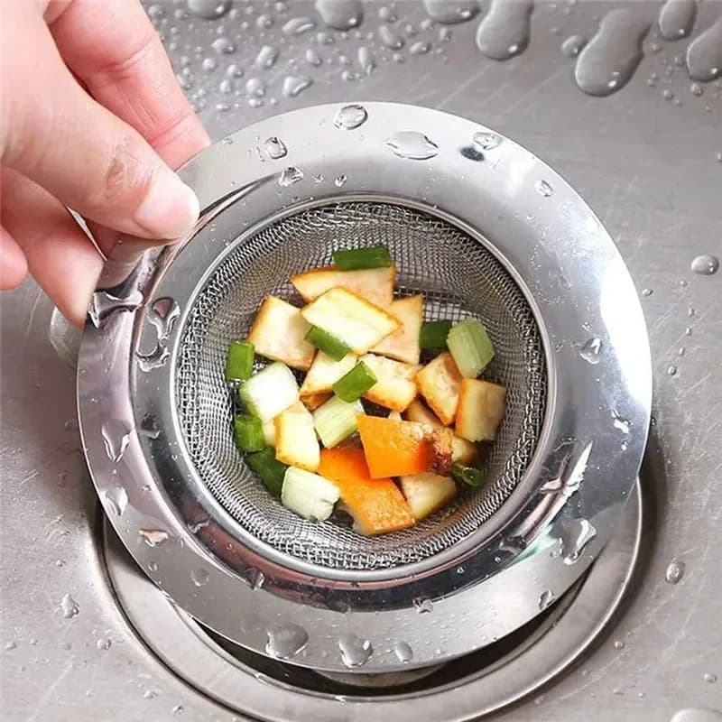 Kitchen Sink Filter Stainless Steel Mesh Sink Strainer Filter Bathroom Sink Strainer Drain Hole Filter Sewer Screen Strainers - 2