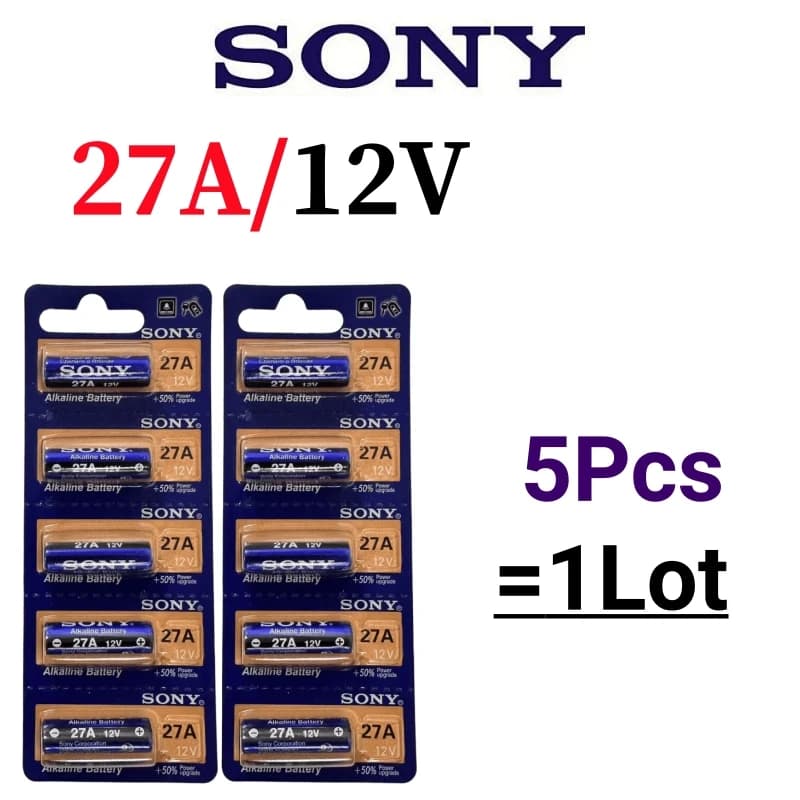 5-50 قطعة بطارية قلوية أصلية SONY 27A /23A 12V 23GA A23S/A27 لجرس الباب والتحكم عن بعد ولعبة كهربائية - 4