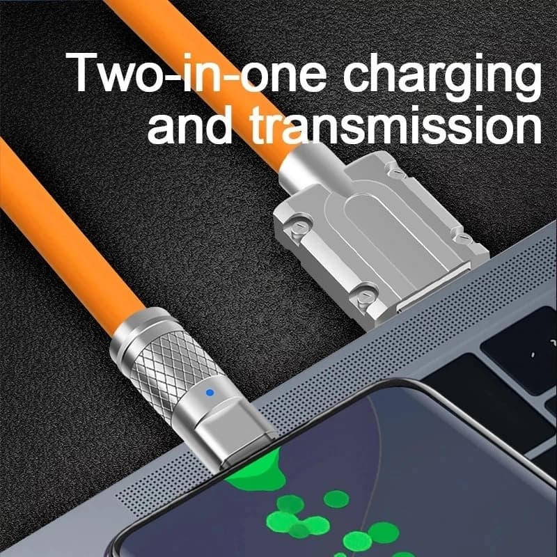 3PCS 120W Super Fast Charge Type-C Liquid Silicone Cable Quick Charge USB C Lines For Xiaomi Huawei Samsung USB Phone Data Wire - 6