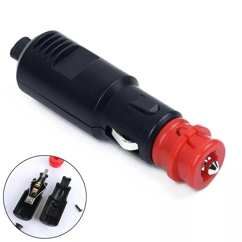 محول ولاعة سيارة بقابس كهرباء 8A فيوز توصيل 12V عالمي 12V-24V لولاعة سيارة 0.83 بوصة - 3
