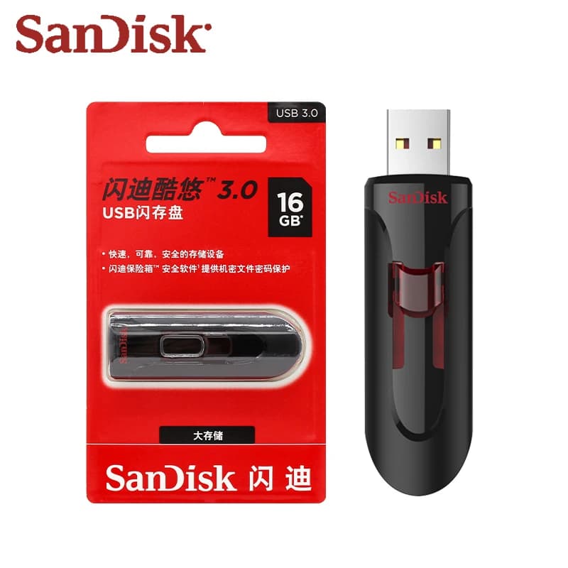 Original SanDisk CZ600 USB 3.0 Pen Drive  High Speed 256GB 128GB pendrive  32GB mini usb 3.0 16GB  plastic Memory Stick - 4