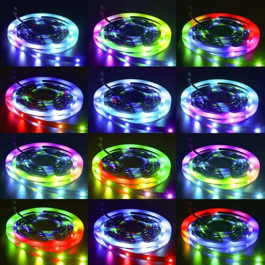 شريط إضاءة LED ذكي RGBIC WS2812B WS2812 5050 مع IC قابل للعنونة الفردية 30/60/144 بكسل/LED/م DC5V أسود مقاوم للماء IP30/67 - 6