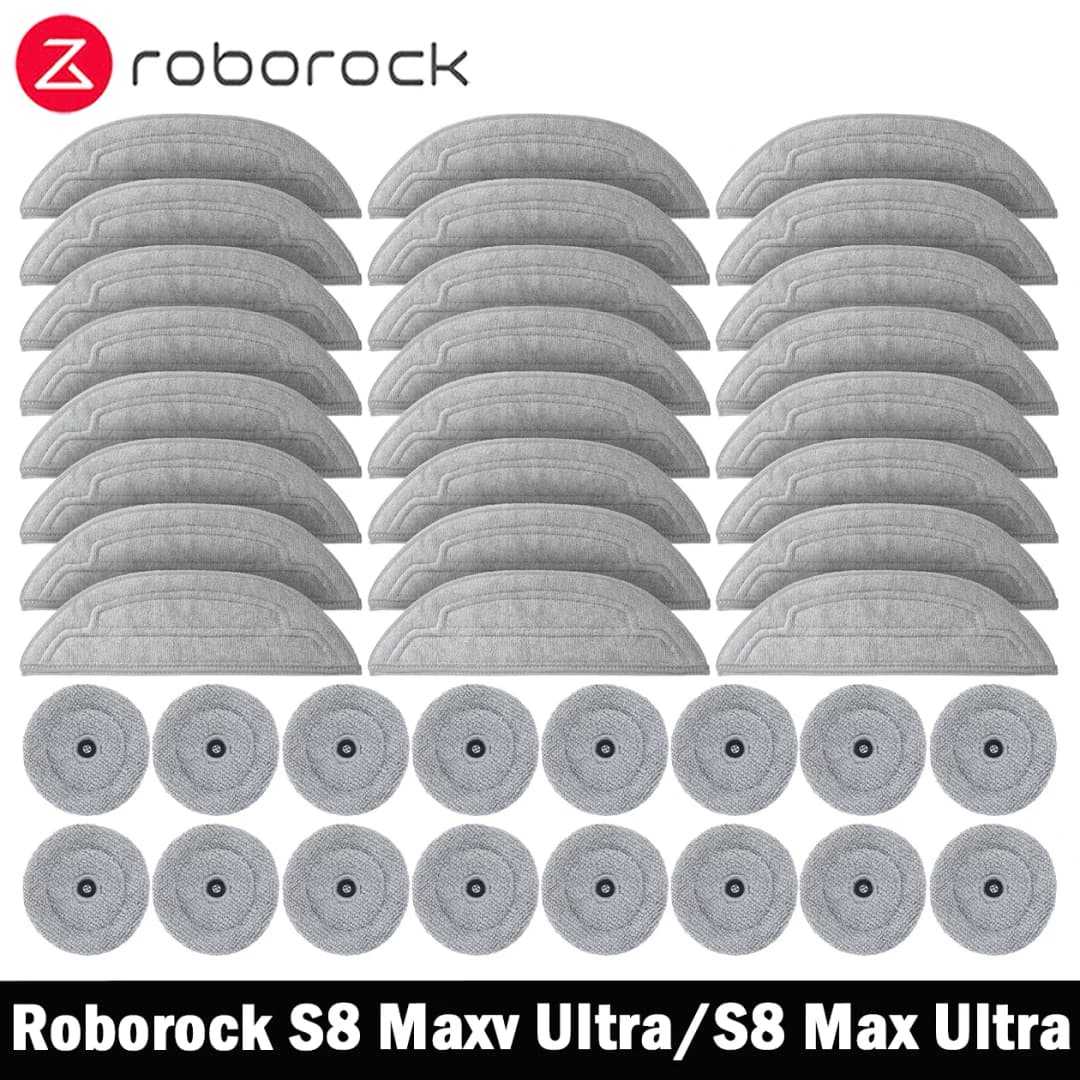وسادات تنظيف Roborock S8 Maxv Ultra / S8 Max Ultra قطع غيار مكنسة كهربائية روبوتية مناشف صغيرة ملحقات