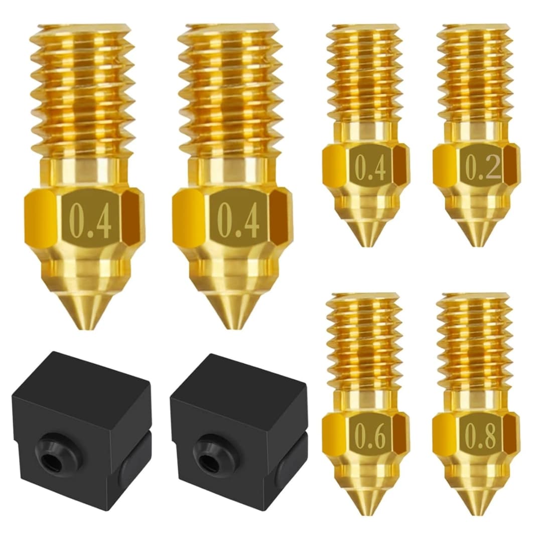 مجموعة فوهة Creality Ender 3 V3 SE، فوهات بثق مقاومة لدرجات الحرارة العالية مع غطاء سيليكون لـ Ender 5 S1/Ender 7