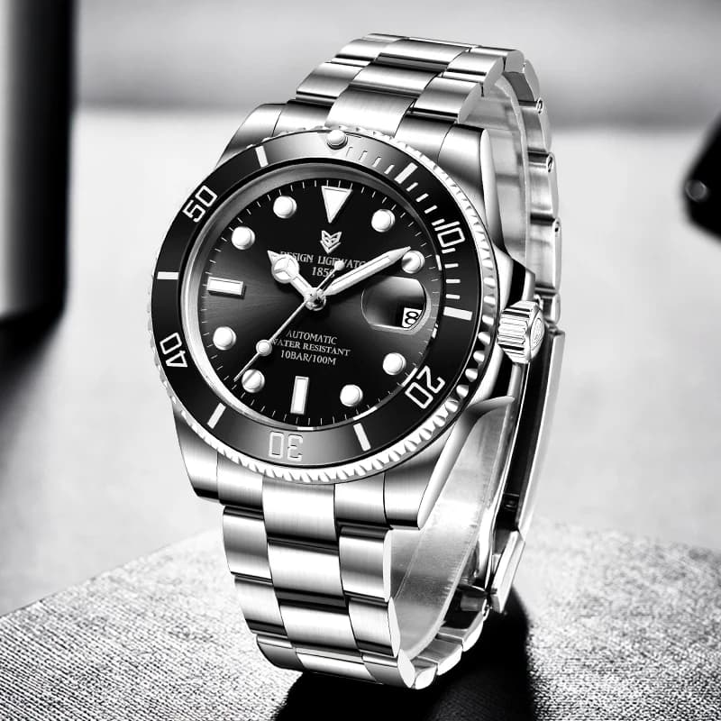 LIGE New Fashion Men's Mechanical Wristwatches Business Watch Men Waterproof Sport Automatic Watch For Men Relogios Masculino - 3