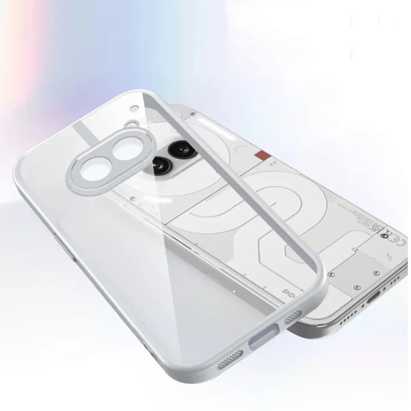 غطاء حماية Nothing Phone 2A Plus A142P مع وسادة هوائية مقاومة للصدمات، إطار سيليكون شفاف، غطاء خلفي مطفي صلب - 2