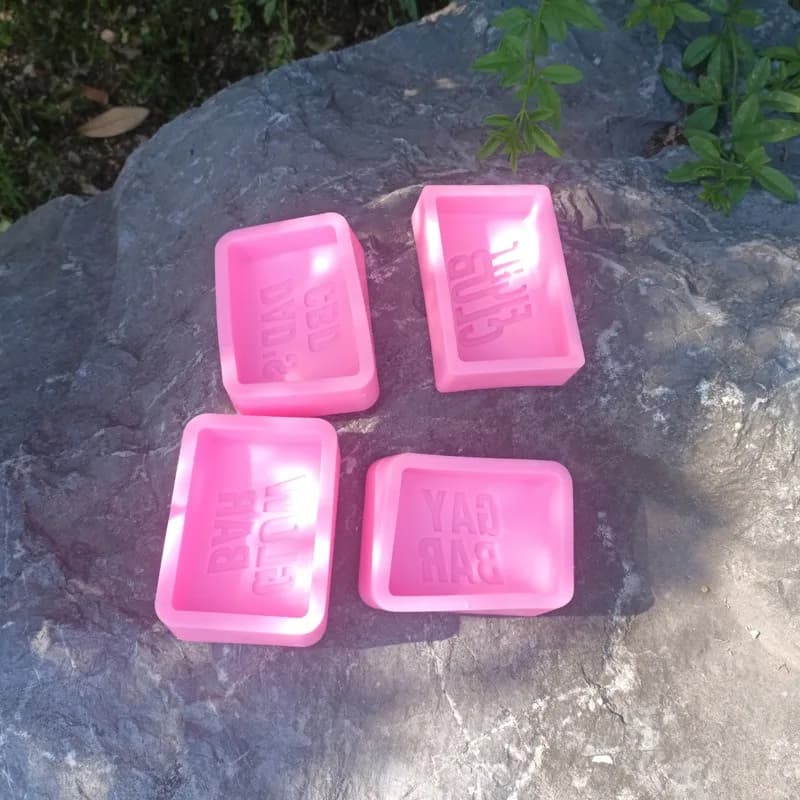 Square/Heart English Letters Silicone Soap Mold Diy Chocolate Ice Cake Baking Kit 3D Artifact Plaster Resin Candle Making Tool - 6