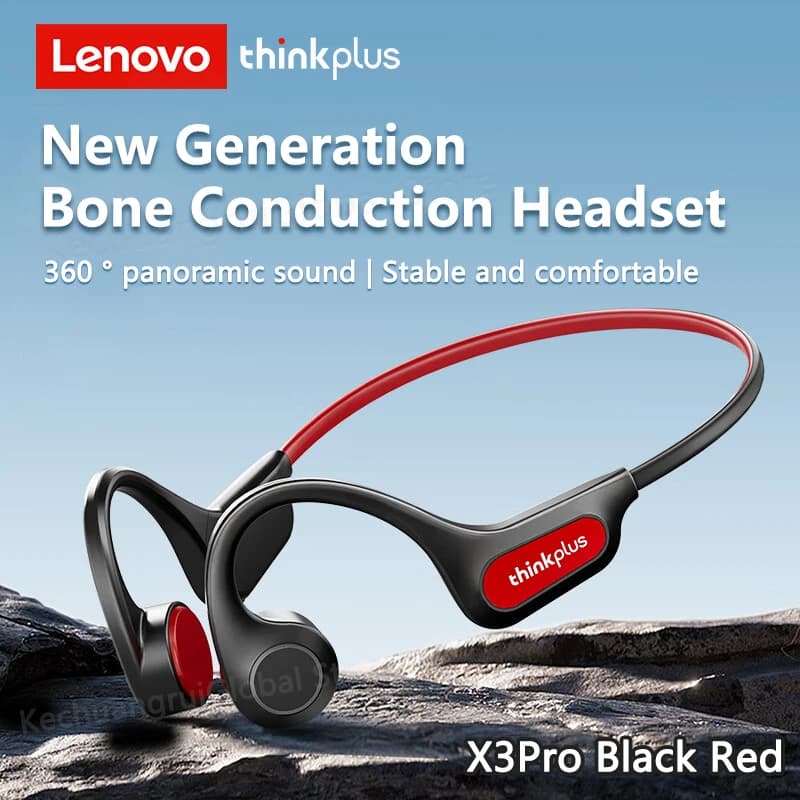 سماعات توصيل عظمي من Lenovo، بلوتوث 5.3، سماعات رياضية لاسلكية TWS، سماعات أذن مقاومة للماء للجري والقيادة - 2