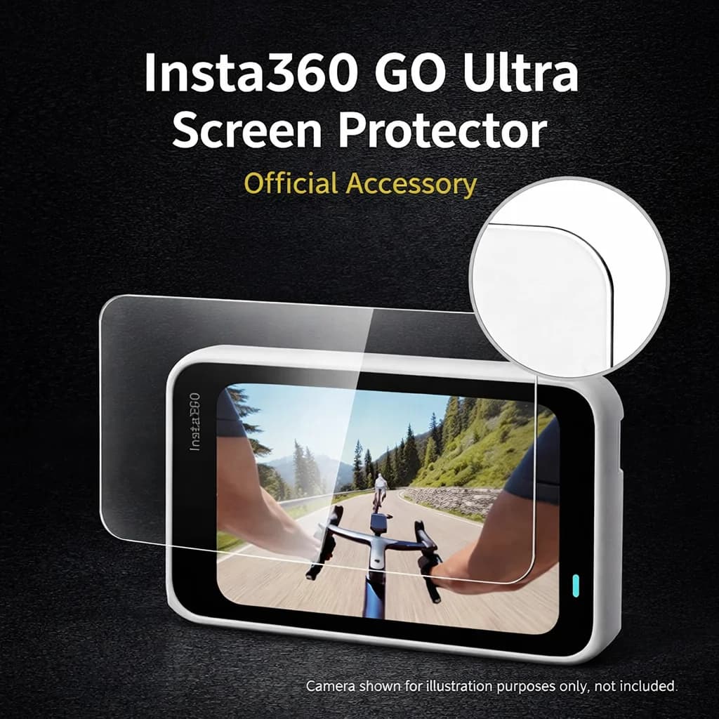 واقي شاشة زجاجي مقسى Insta360 GO Ultra عالي الدقة بحواف دائرية 2.5D - إكسسوار رسمي - 3