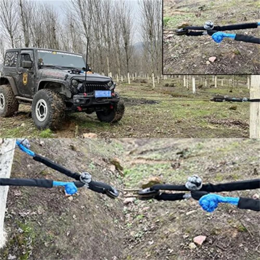 Treeligo 2pcs Soft Synthetic Rope Shackle Recovery Kit 3/4" x 22" for ATV Off-Road Truck Yacht Farming Industrial 45000Ibs - 2